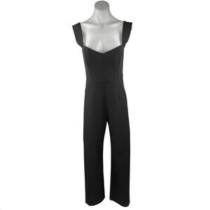 Nookie Divine Jumpsuit Black Sleeveless Split Wide Leg Overalls Jumpsuit Size M